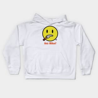 Sez Who? Bud The Cigar Chomping Smiley Face Kids Hoodie